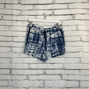 Lucky Brand Blue Tie Dye Shorts Women’s XL Pull On Elastic Waist Athleisure Y2K